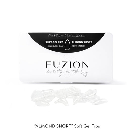Fuzion Soft Gel Tips - Almond Short