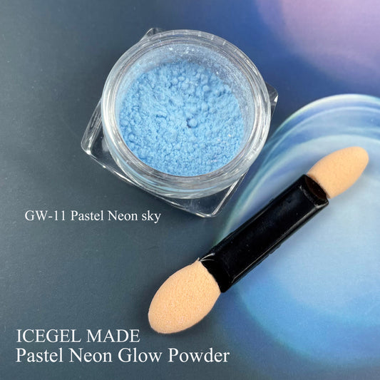 Pastel Neon Glow Powder Chrome - Pastel Neon Sky