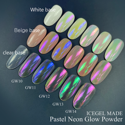 Pastel Neon Glow Powder Chrome - Pastel Neon Sky