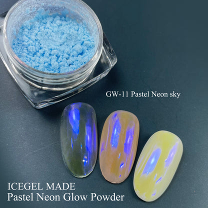 Pastel Neon Glow Powder Chrome - Pastel Neon Sky